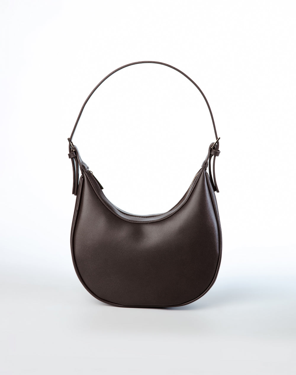 Bolso tipo baguette café mujer