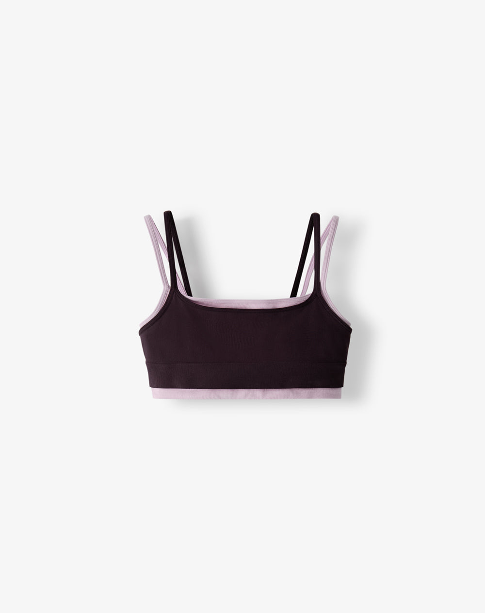 Top deportivo soporte medio vino tinto mujer