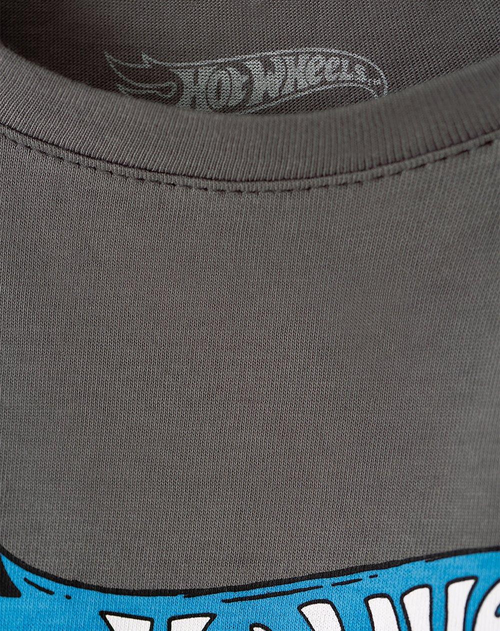Camiseta regular algodón Hot Wheels gris niño