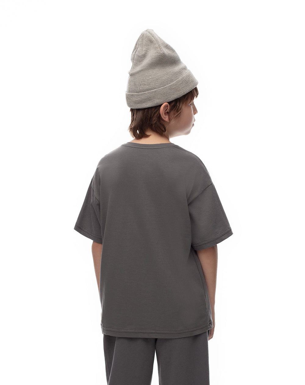 Camiseta regular algodón Hot Wheels gris niño