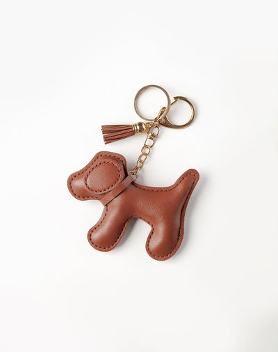 Llavero charm perrito café
