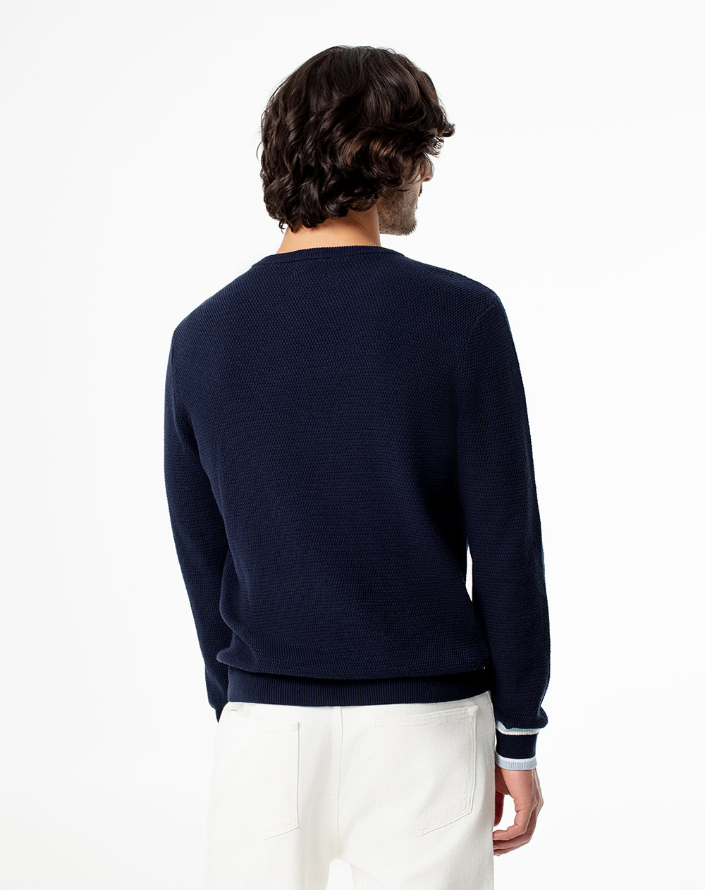 Buzo regular algodón azul hombre