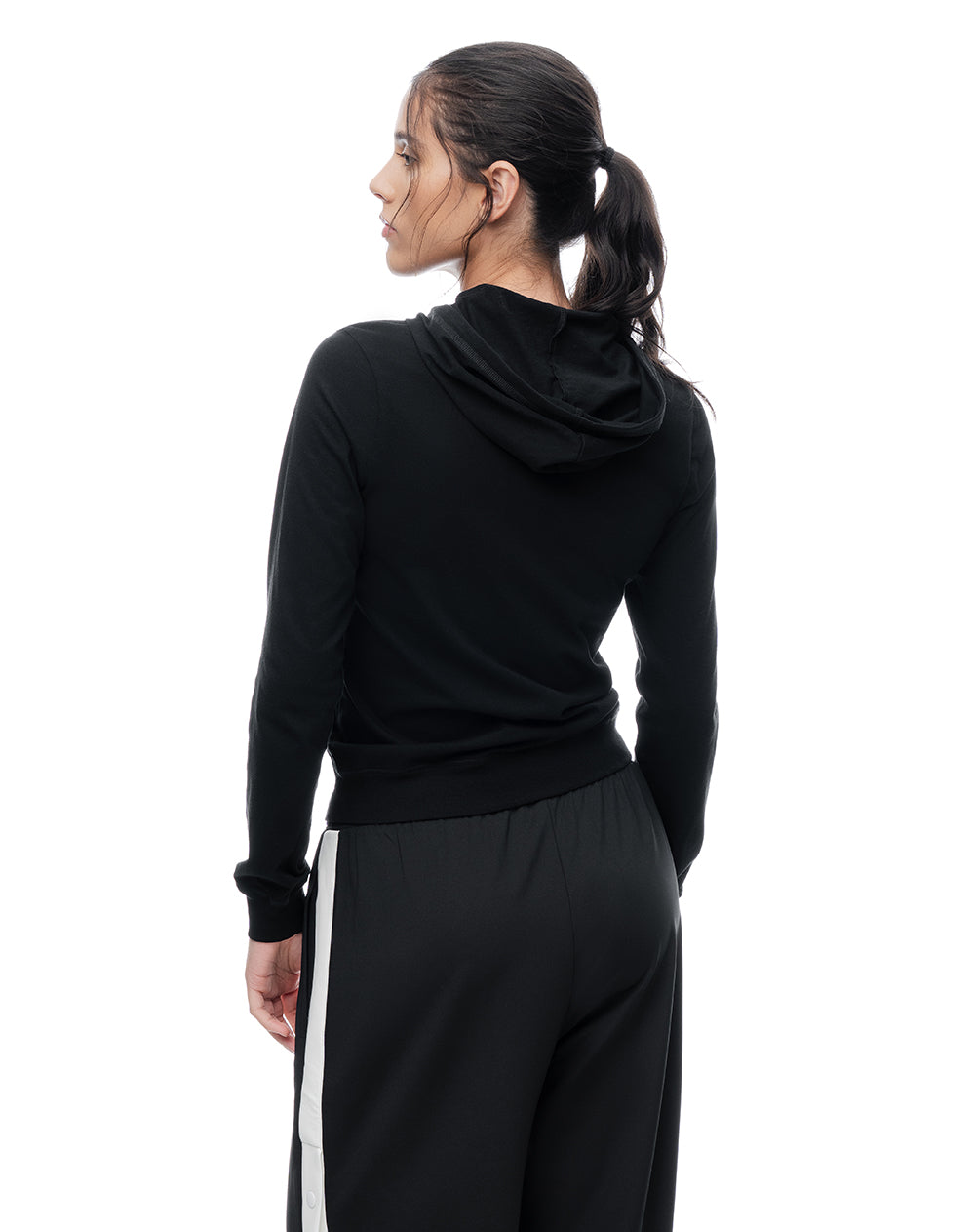 Chaqueta relax algodón negra mujer