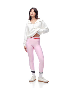 Legging tiro medio rosado mujer