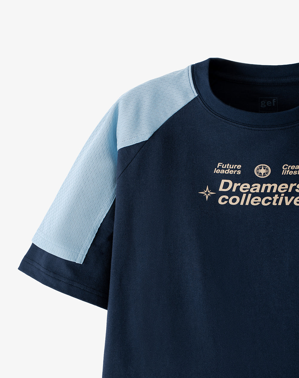 Camiseta regular fit manga corta azul