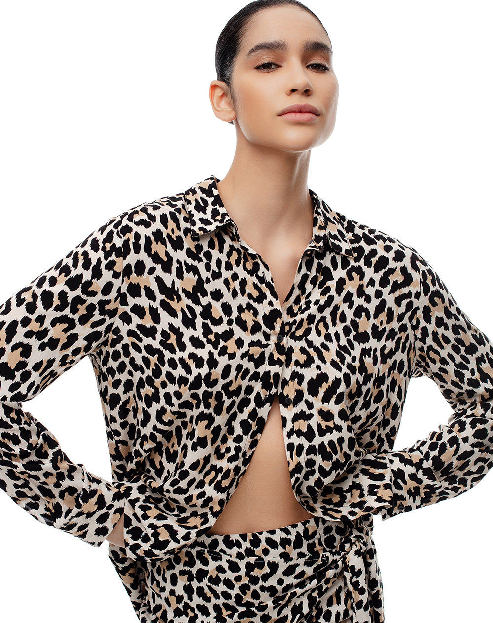 Animal Print Zara Blusas Satinadas Animal Print Camisas De Zara