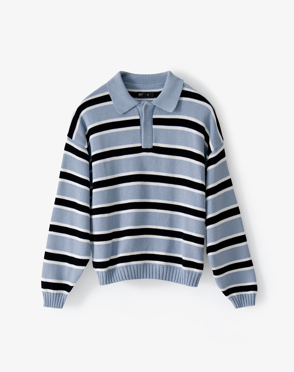 Buzo regular azul rayas hombre