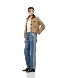 Jean regular fit tiro medio indigo