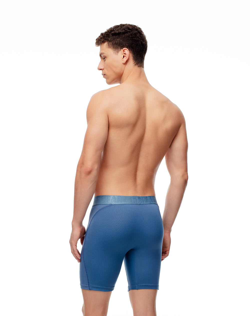 Bóxer deportivo largo control humedad azul