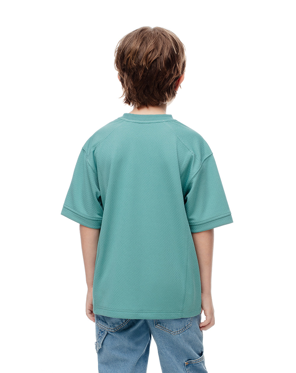 Camiseta regular azul estampado niño