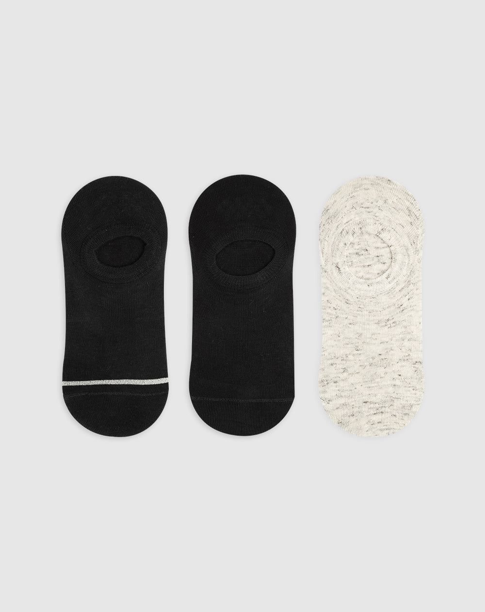 Medias mujer tobillera corta algodón pack x3 surtido