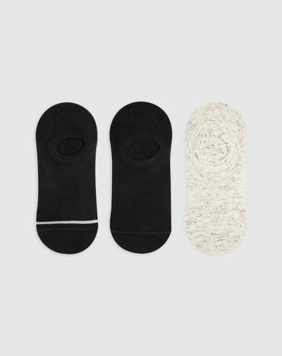 Medias mujer tobillera corta algodón pack x3 surtido