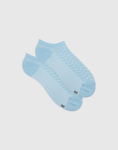 Medias mujer tobillera corta algodón azules