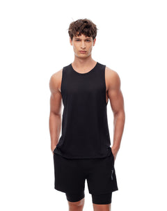 Camisilla deportiva antibacterial negra hombre