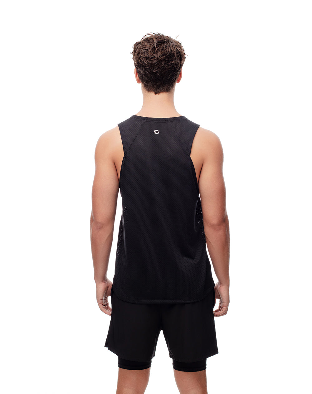 Camisilla deportiva antibacterial negra hombre