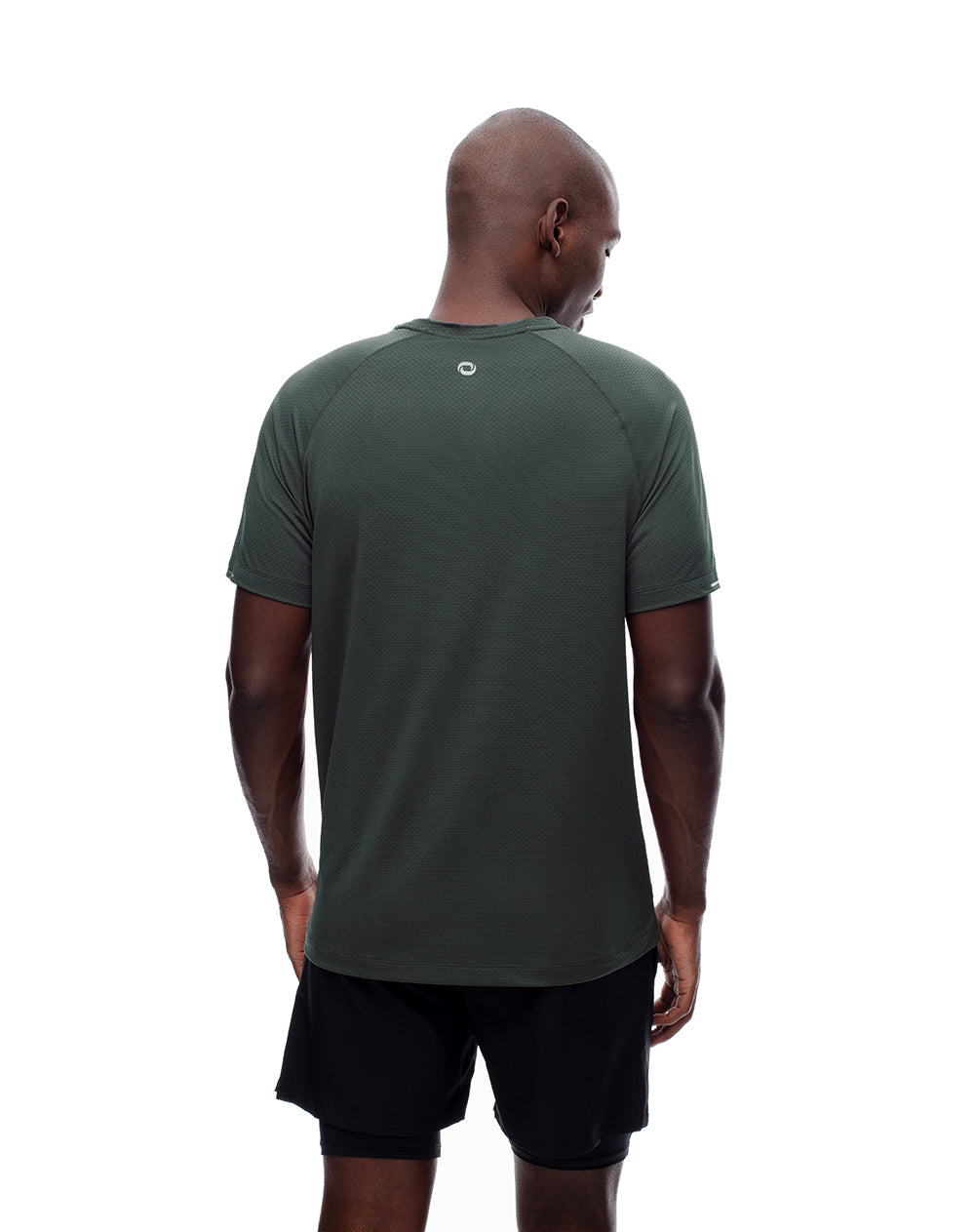 Camiseta deportiva control humedad verde hombre