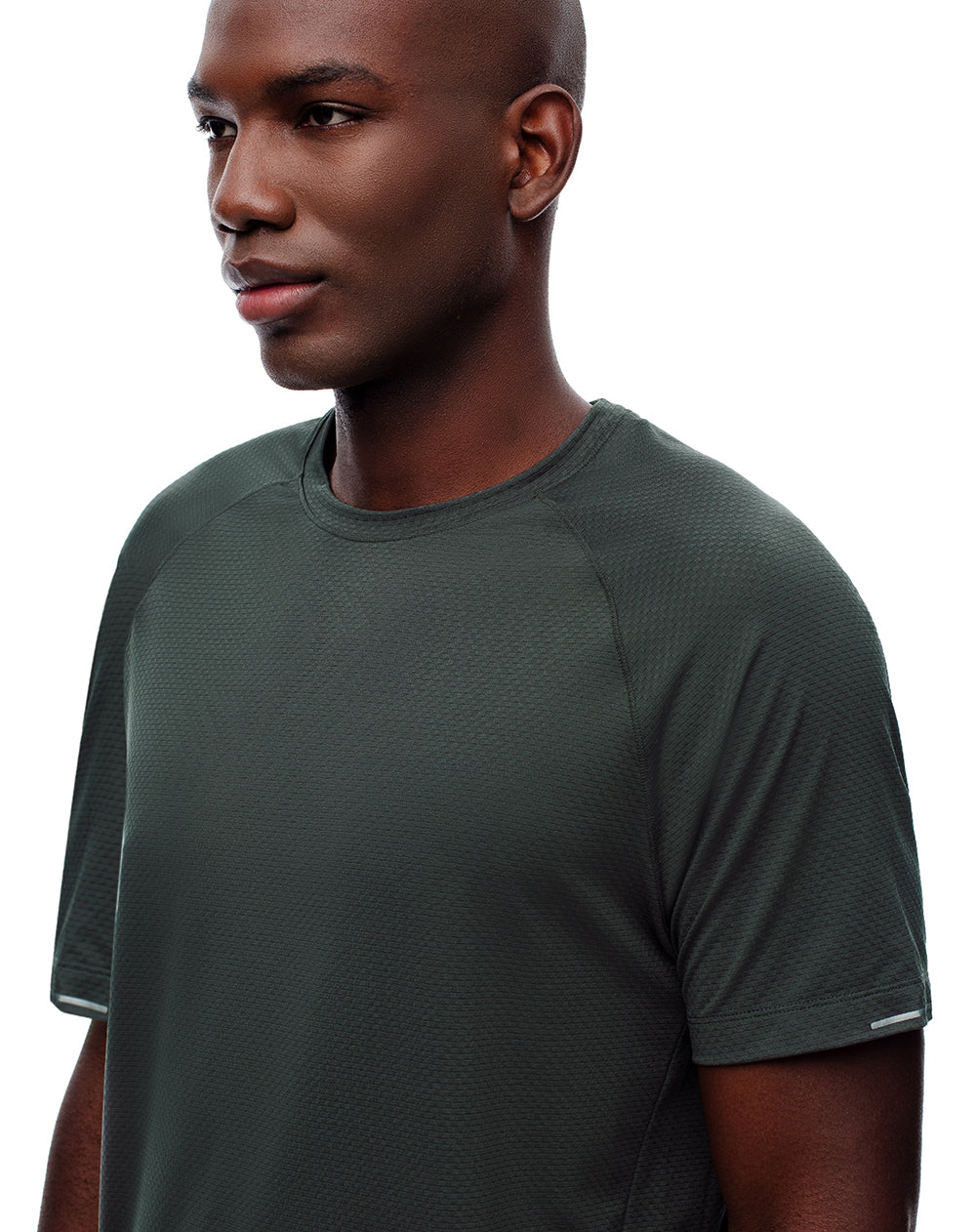 Camiseta deportiva control humedad verde hombre
