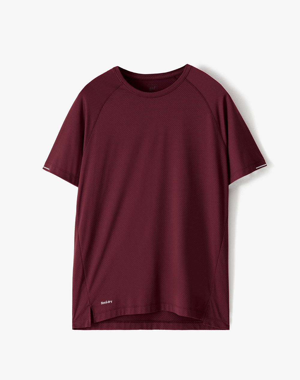 Camiseta deportiva control humedad vino tinto hombre