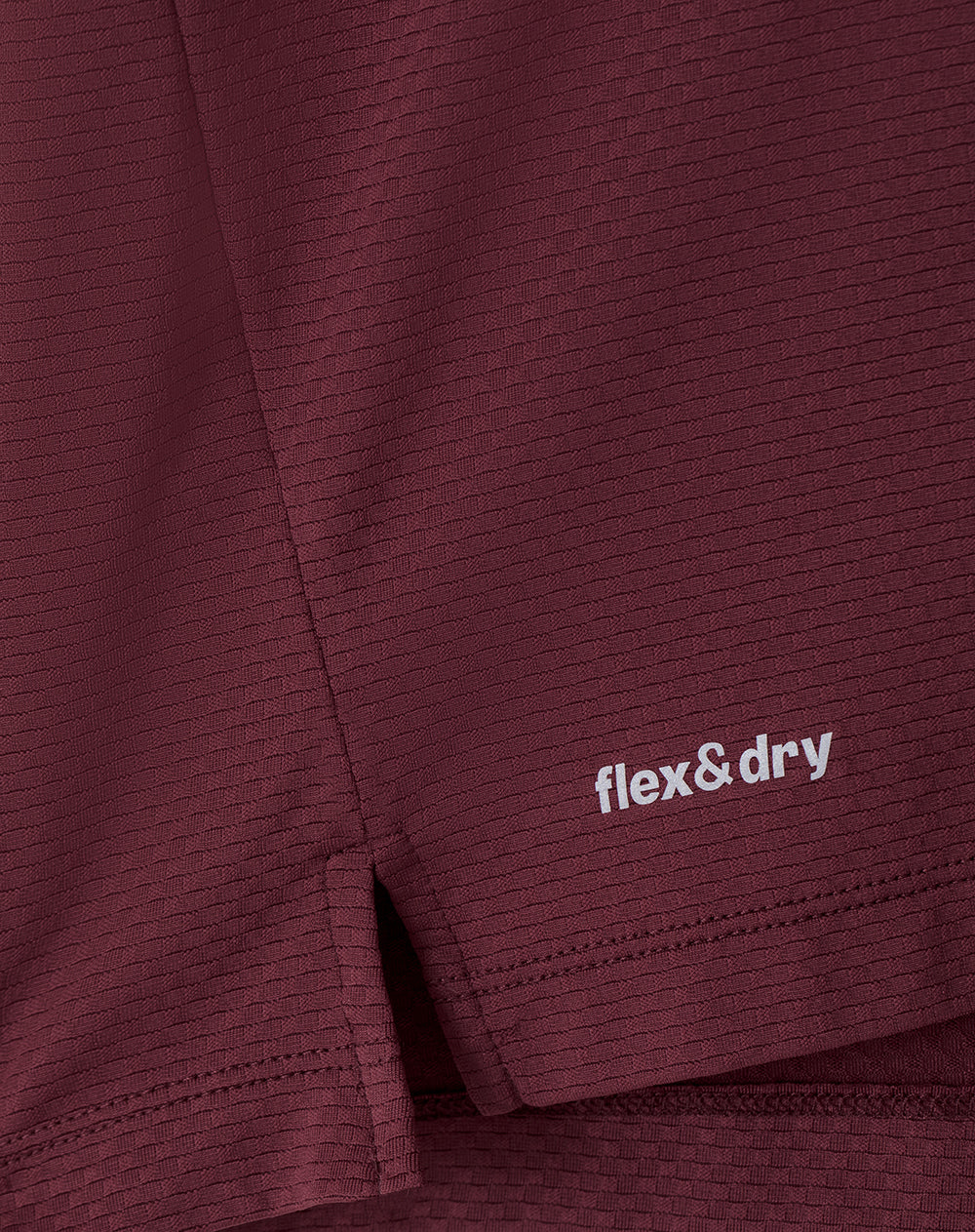 Camiseta deportiva control humedad vino tinto hombre