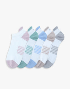 Medias mujer tobillera corta pack x5 surtido