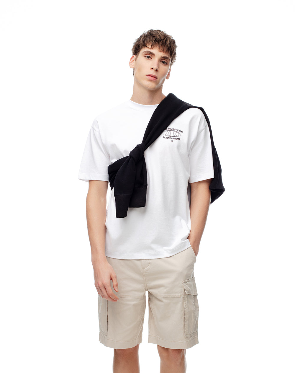 Bermuda tipo cargo habano hombre