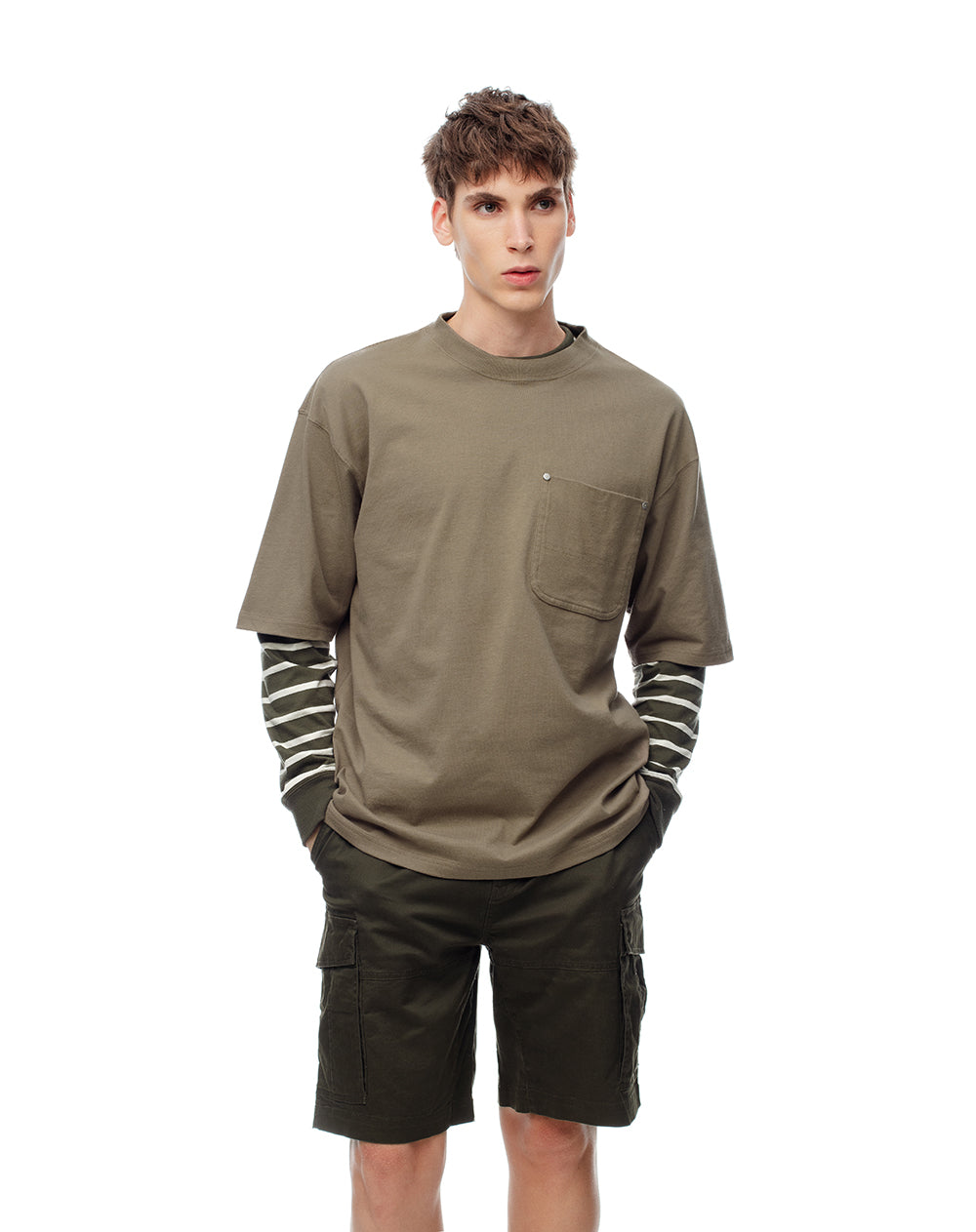 Bermuda tipo cargo verde hombre