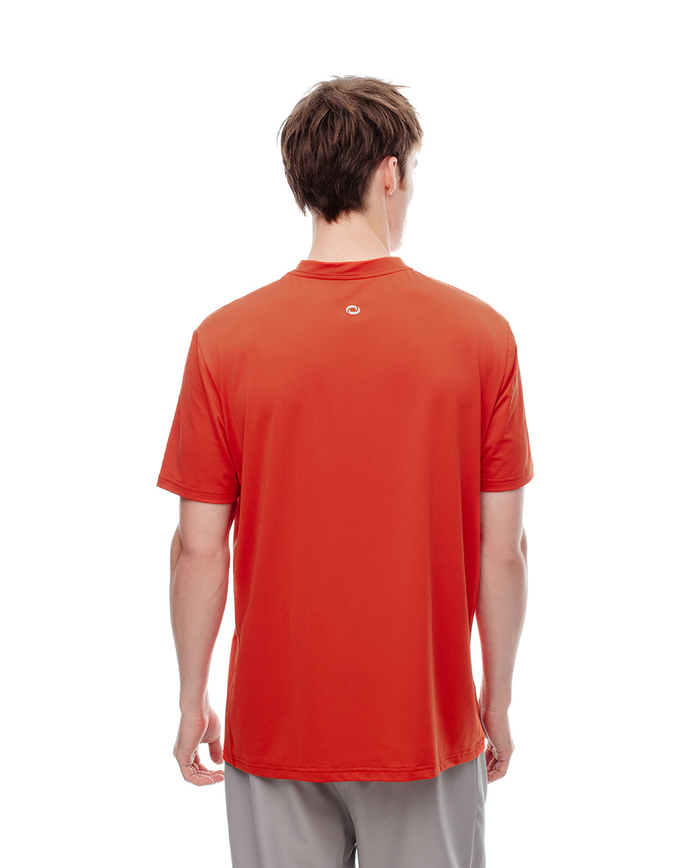 Camiseta fitted fit manga corta naranja