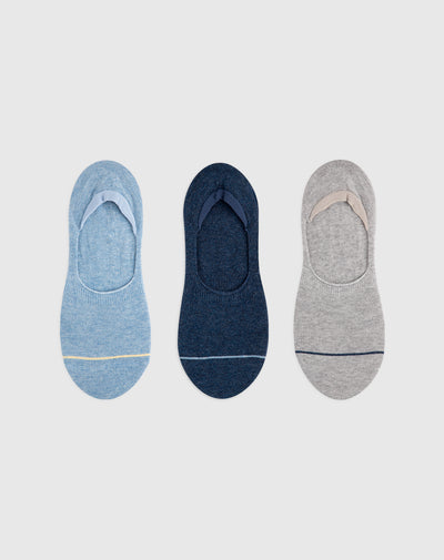 Medias mujer baleta algodón pack x3 surtido