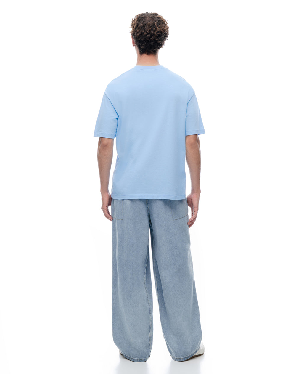 Camiseta relax algodón negra hombre