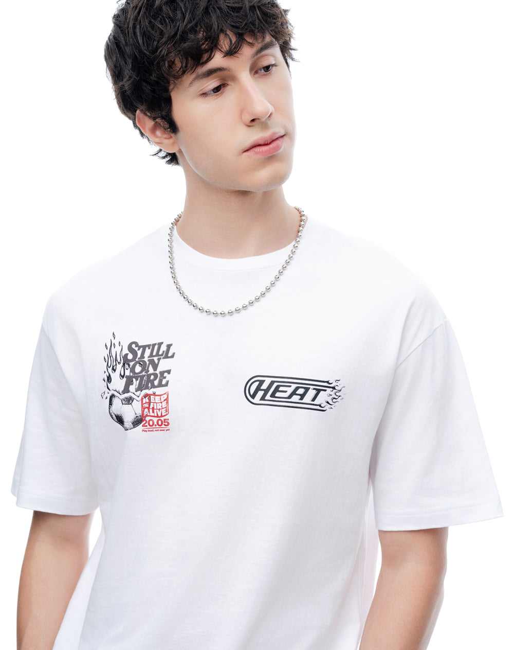 Camiseta regular manga corta blanca hombre