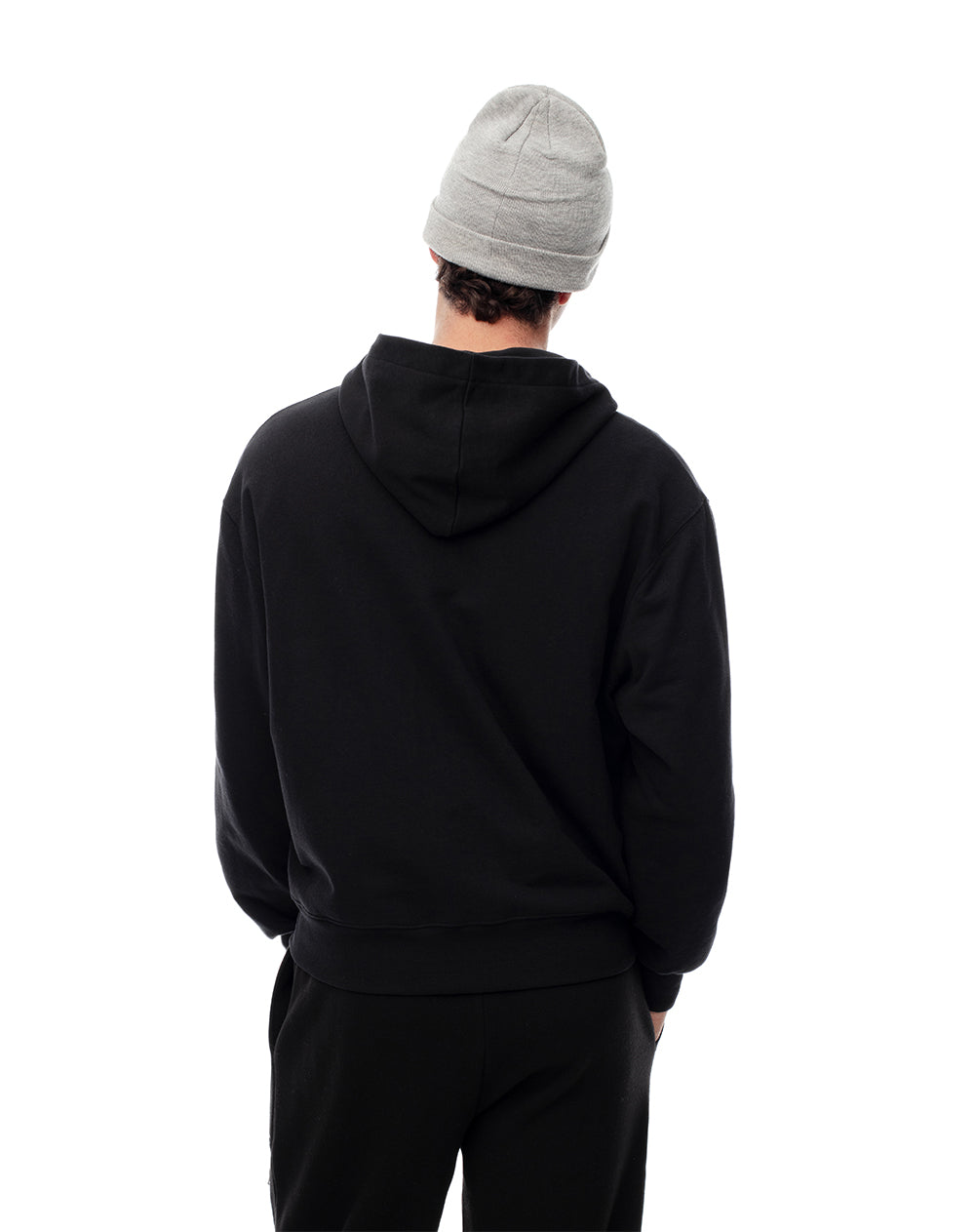 Chaqueta regular algodón negro hombre