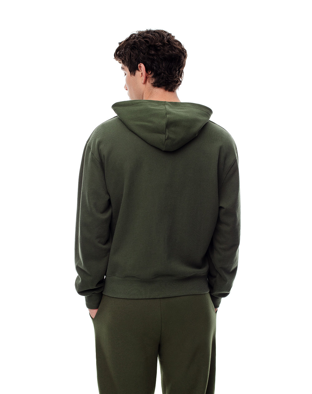 Chaqueta regular algodón verde hombre