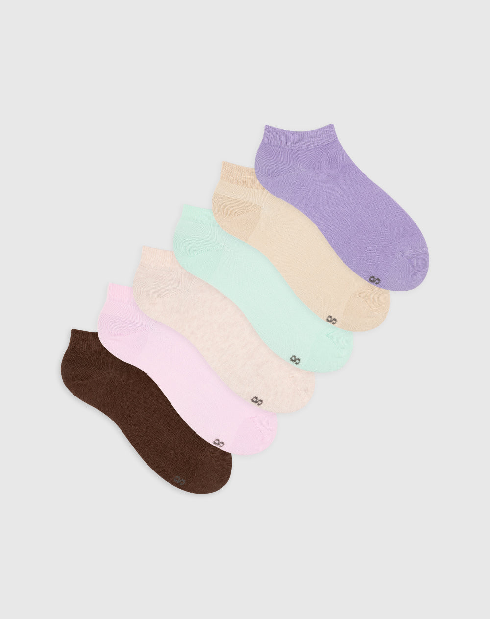 Medias para mujer tobilleras cortas pack x6unds surtidas