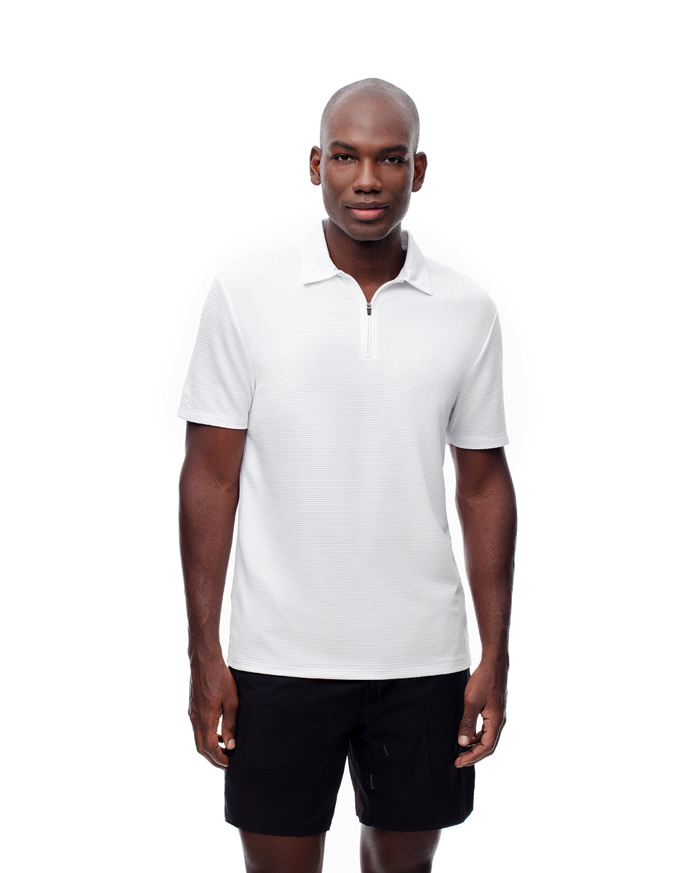 Polo deportiva secado rápido blanca hombre