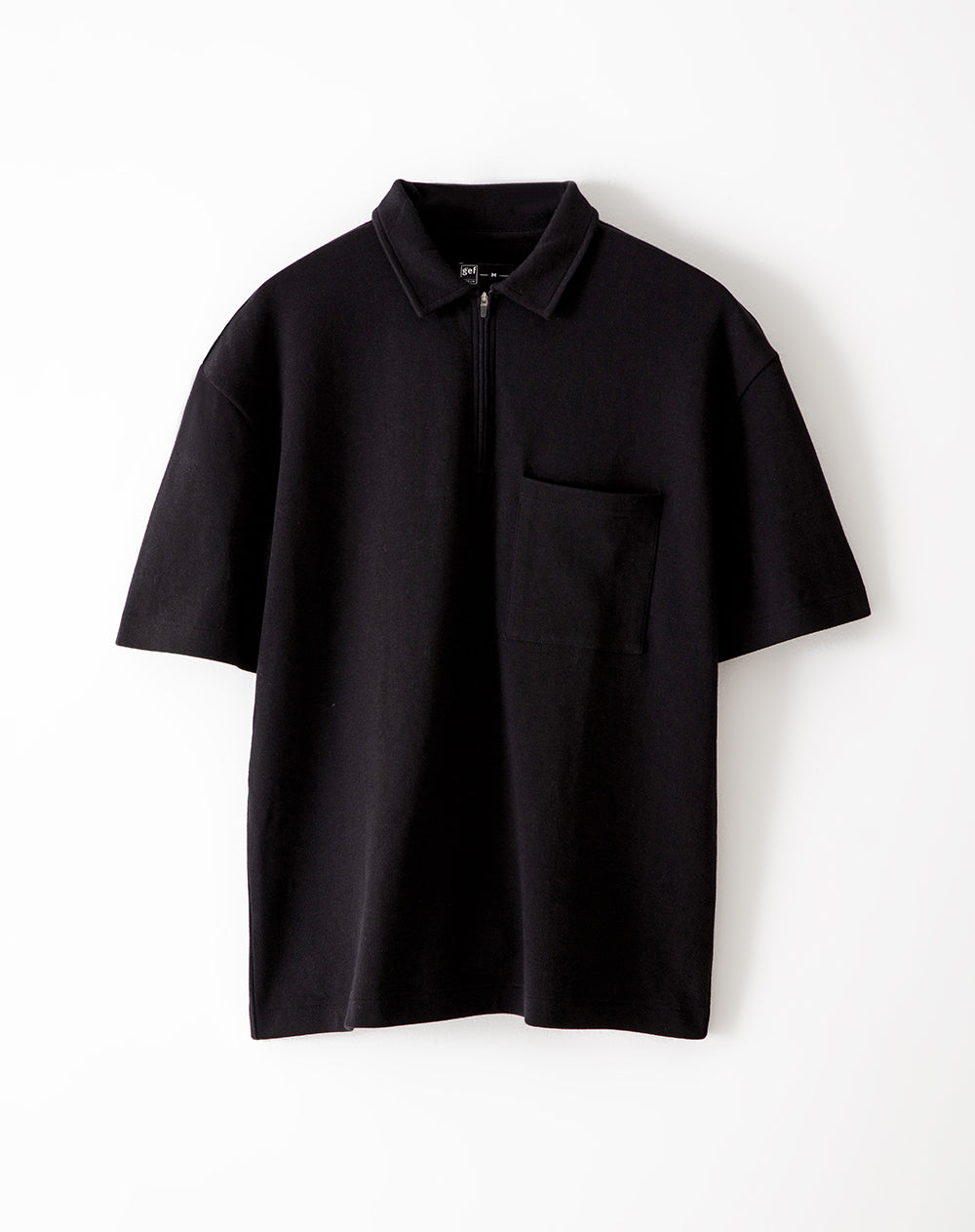 Polo regular algodón negra hombre