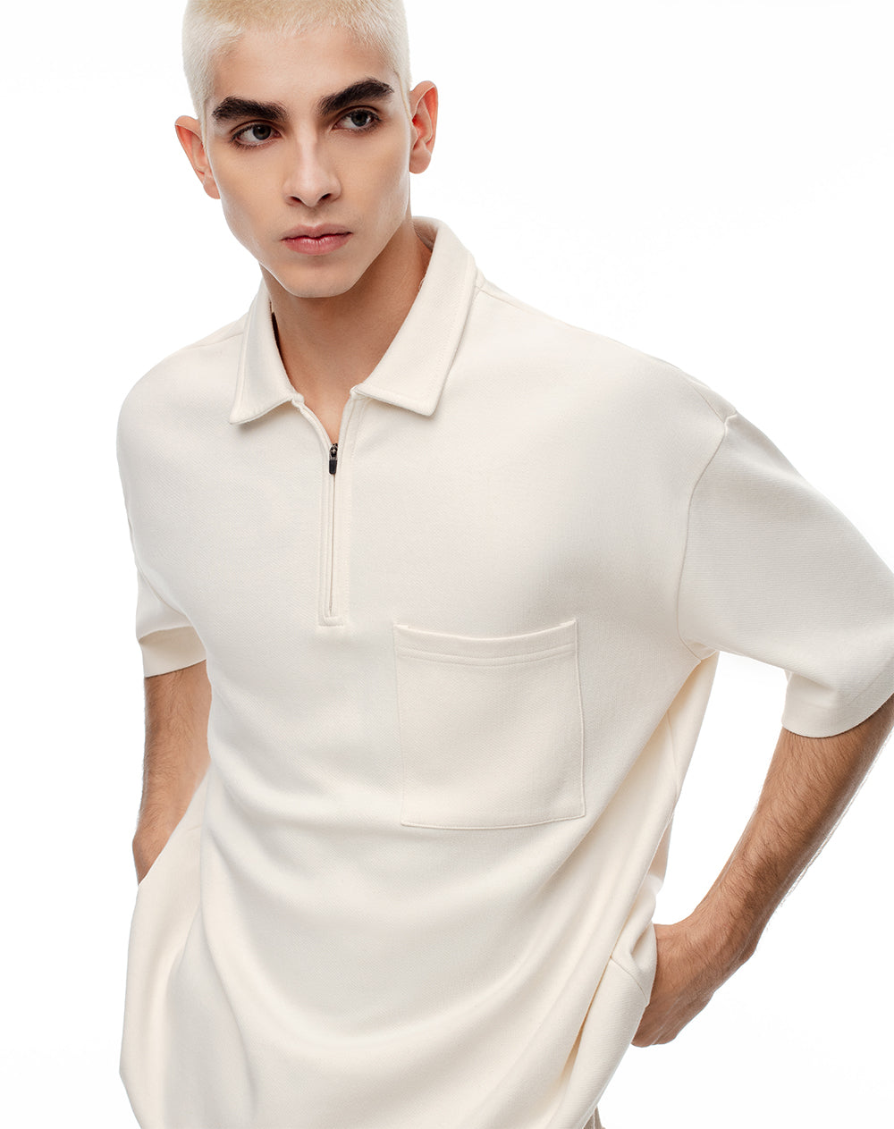 Polo regular algodón vainilla hombre