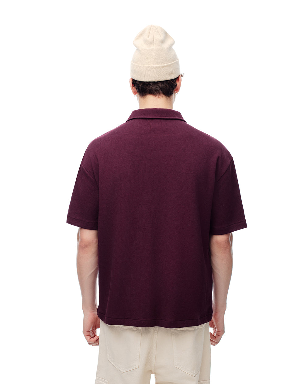 Polo regular algodón vinotinto hombre
