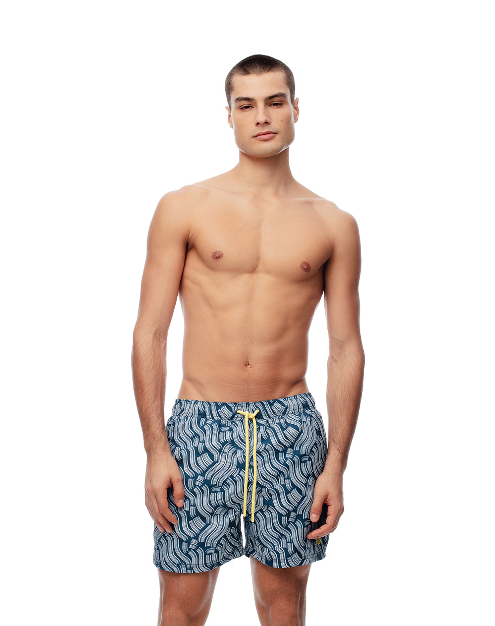 Pantaloneta de baño estampada hombre