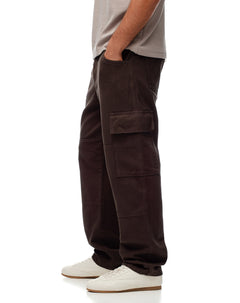 Jean cargo recto chocolate hombre