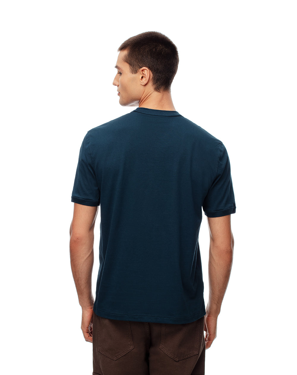 Camiseta regular fit manga corta azul