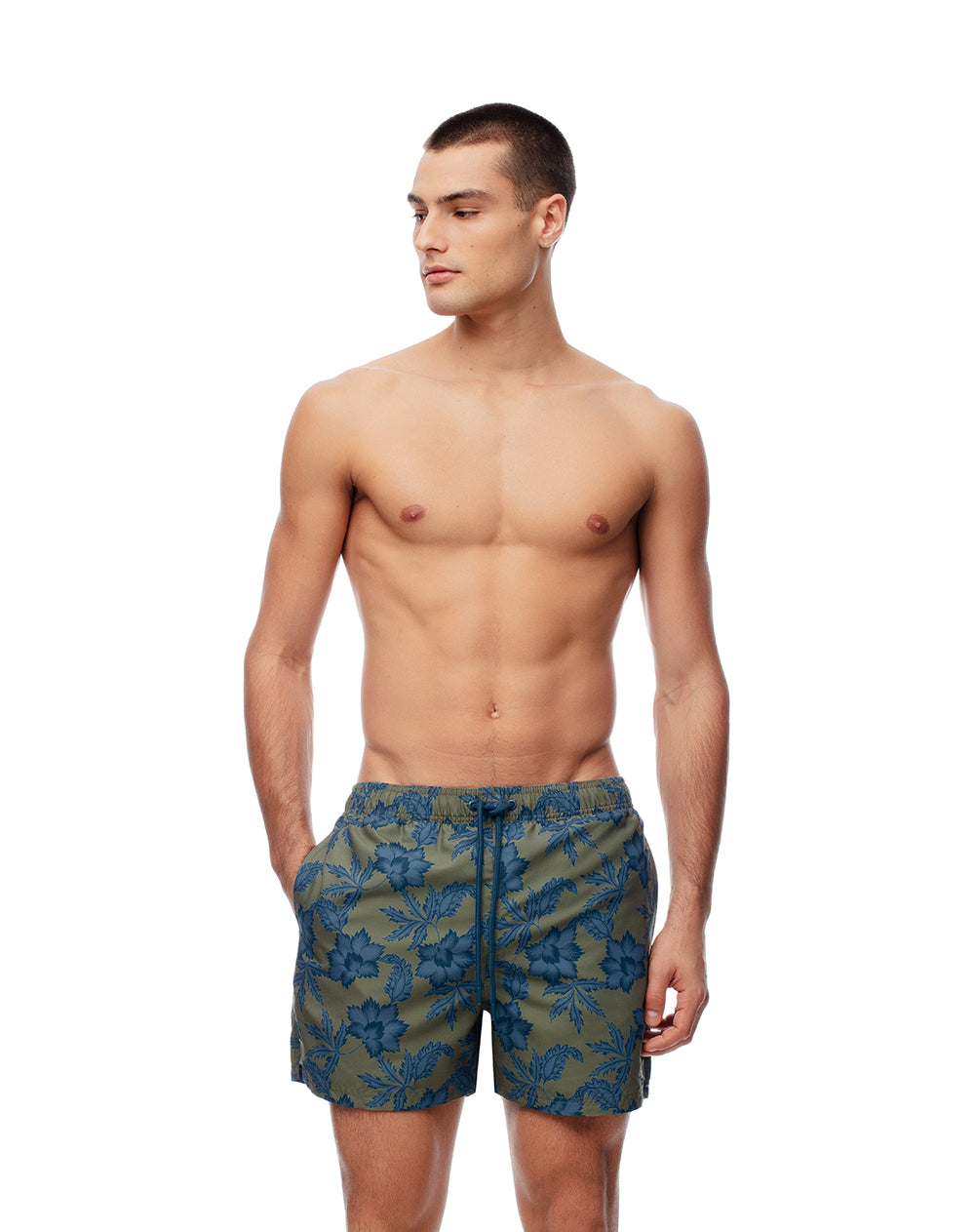 Pantaloneta de baño estampada hombre