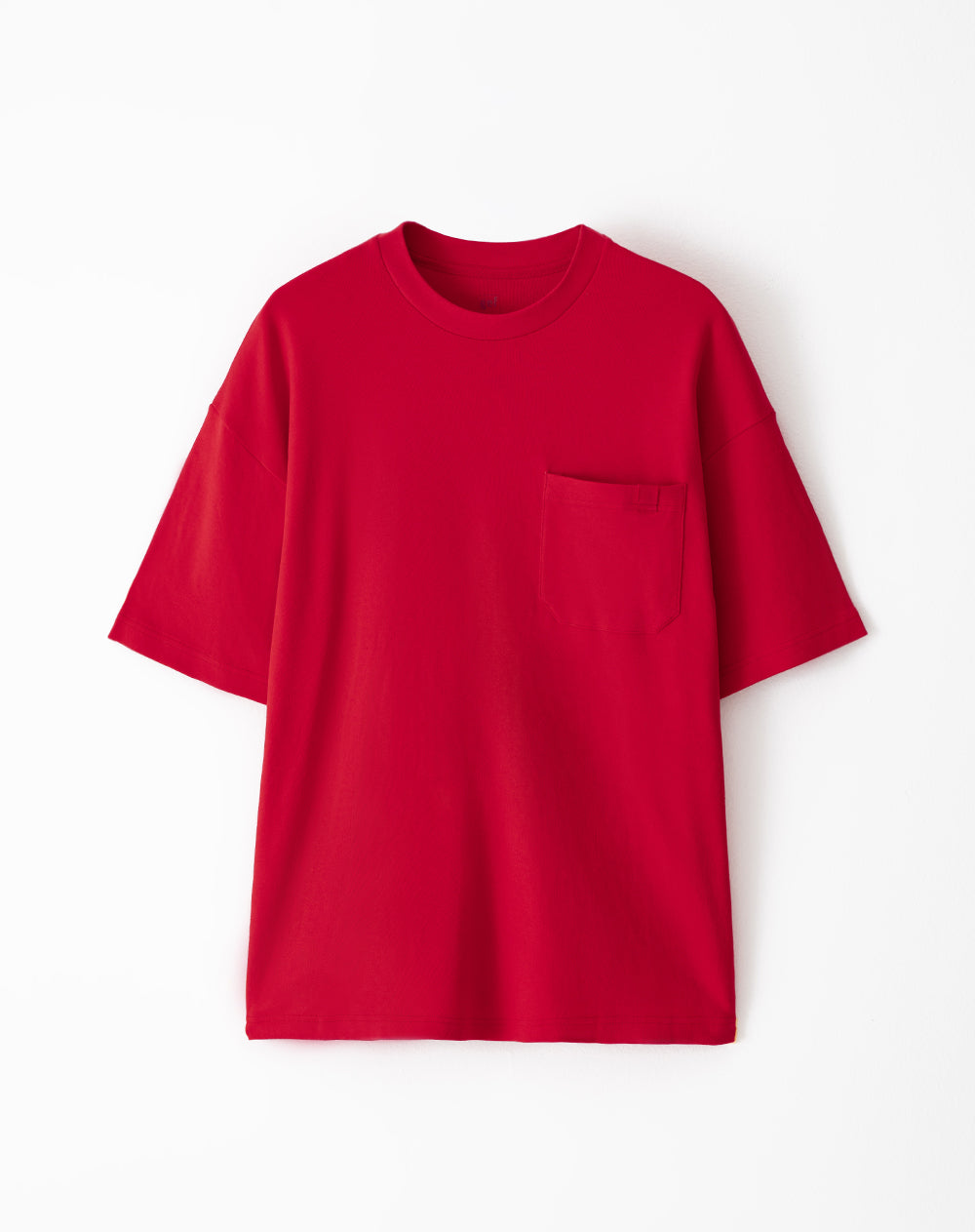 Camiseta oversize algodón roja hombre