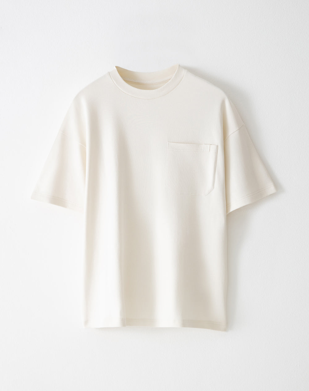 Camiseta oversize algodón vainilla hombre