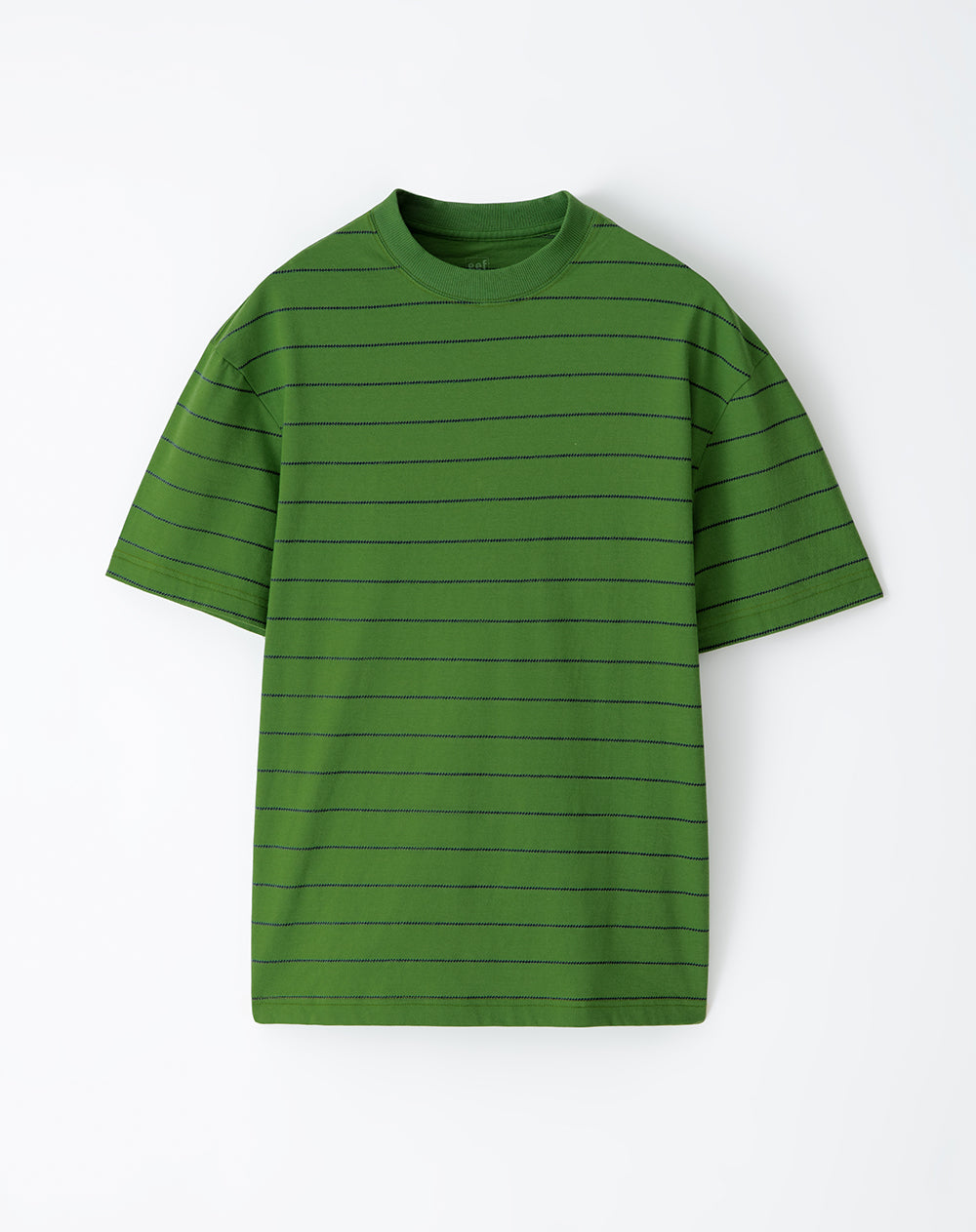 Camiseta regular algodón verde rayas hombre