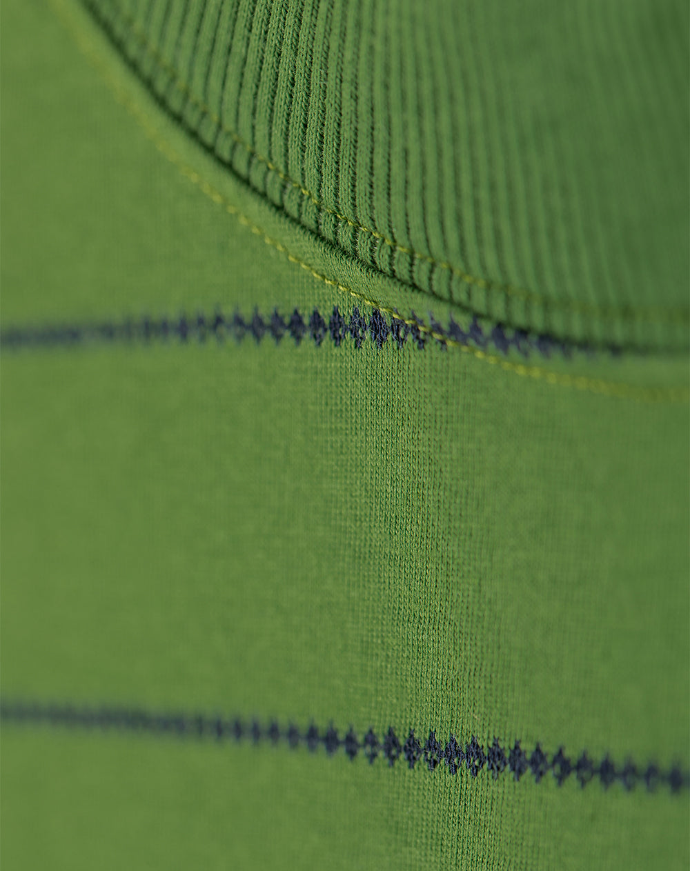 Camiseta regular algodón verde rayas hombre