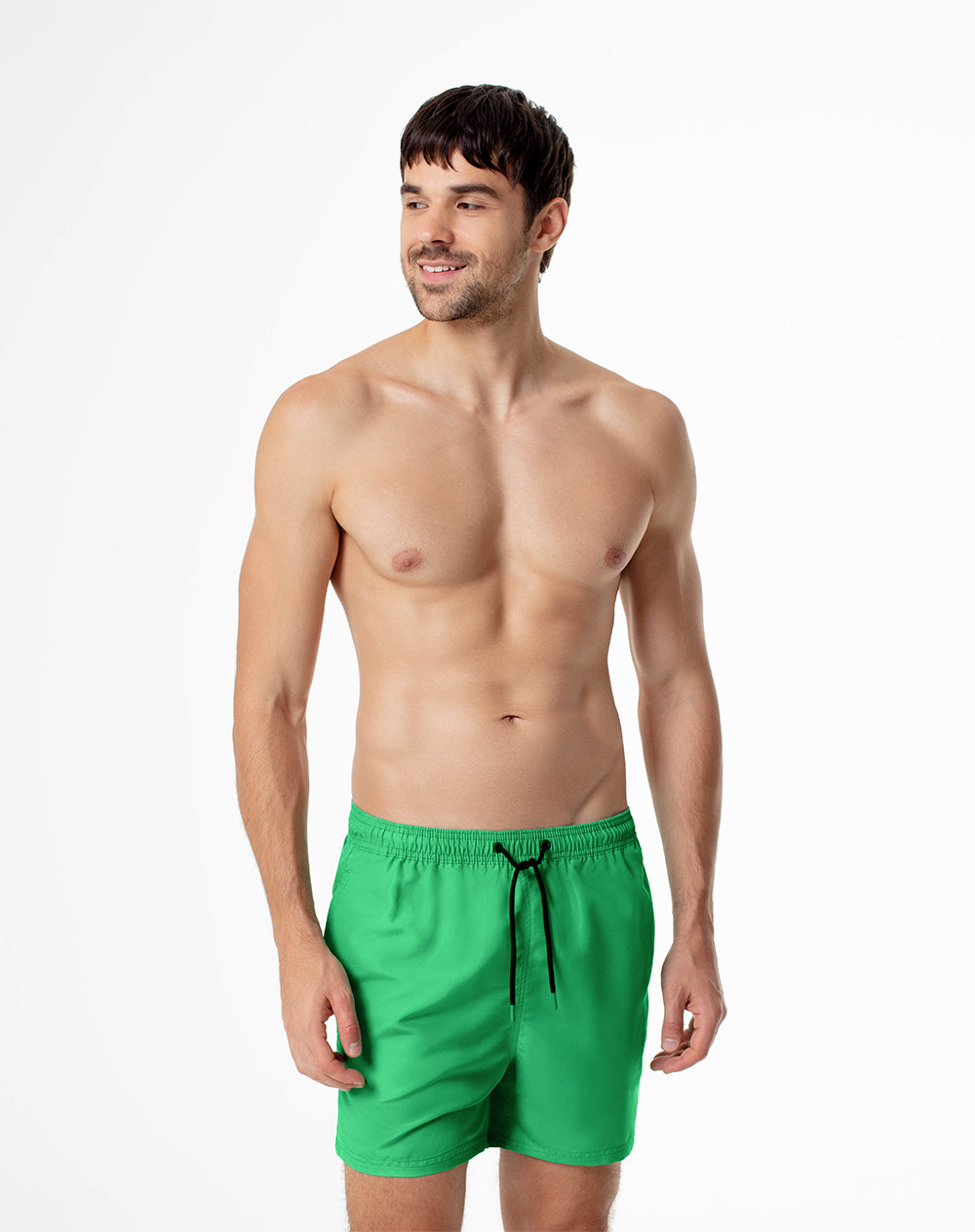 Pantaloneta de baño verde hombre