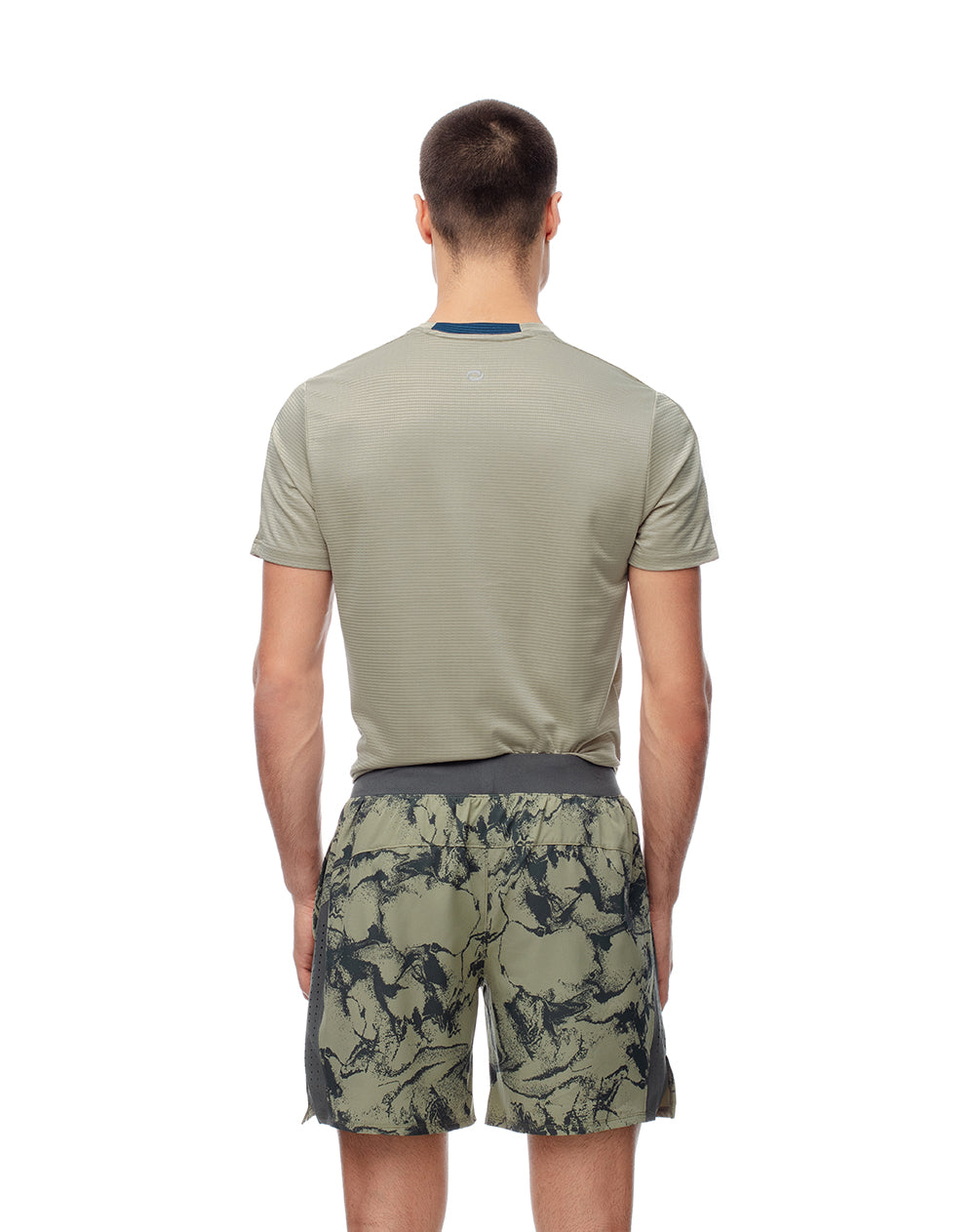 Pantaloneta deportiva suspensorio interno verde hombre