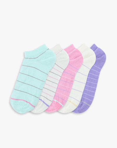 Medias niña tobillera corta pack x5 surtido