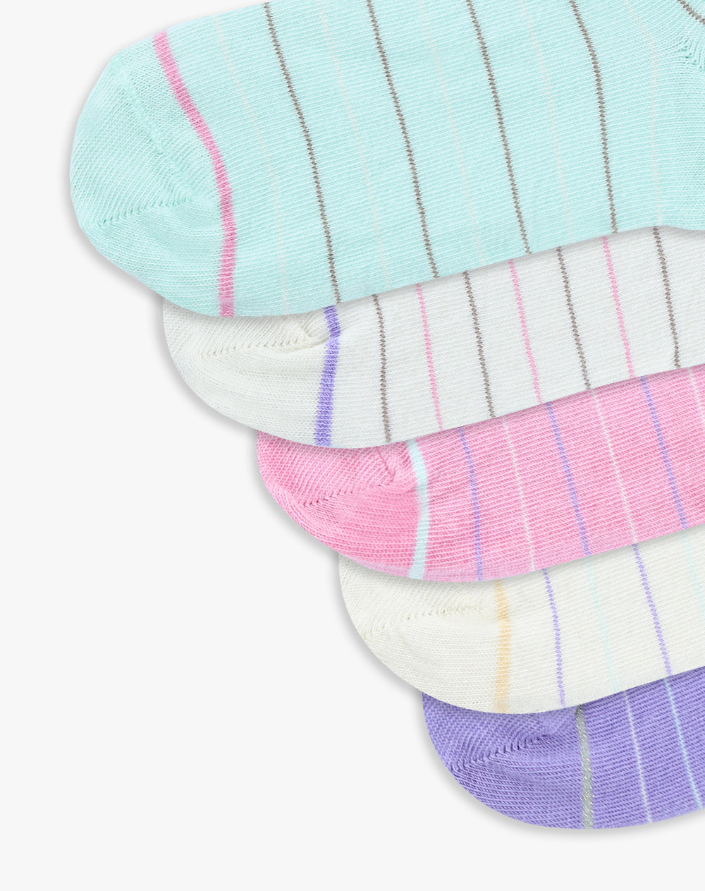 Medias niña tobillera corta pack x5 surtido