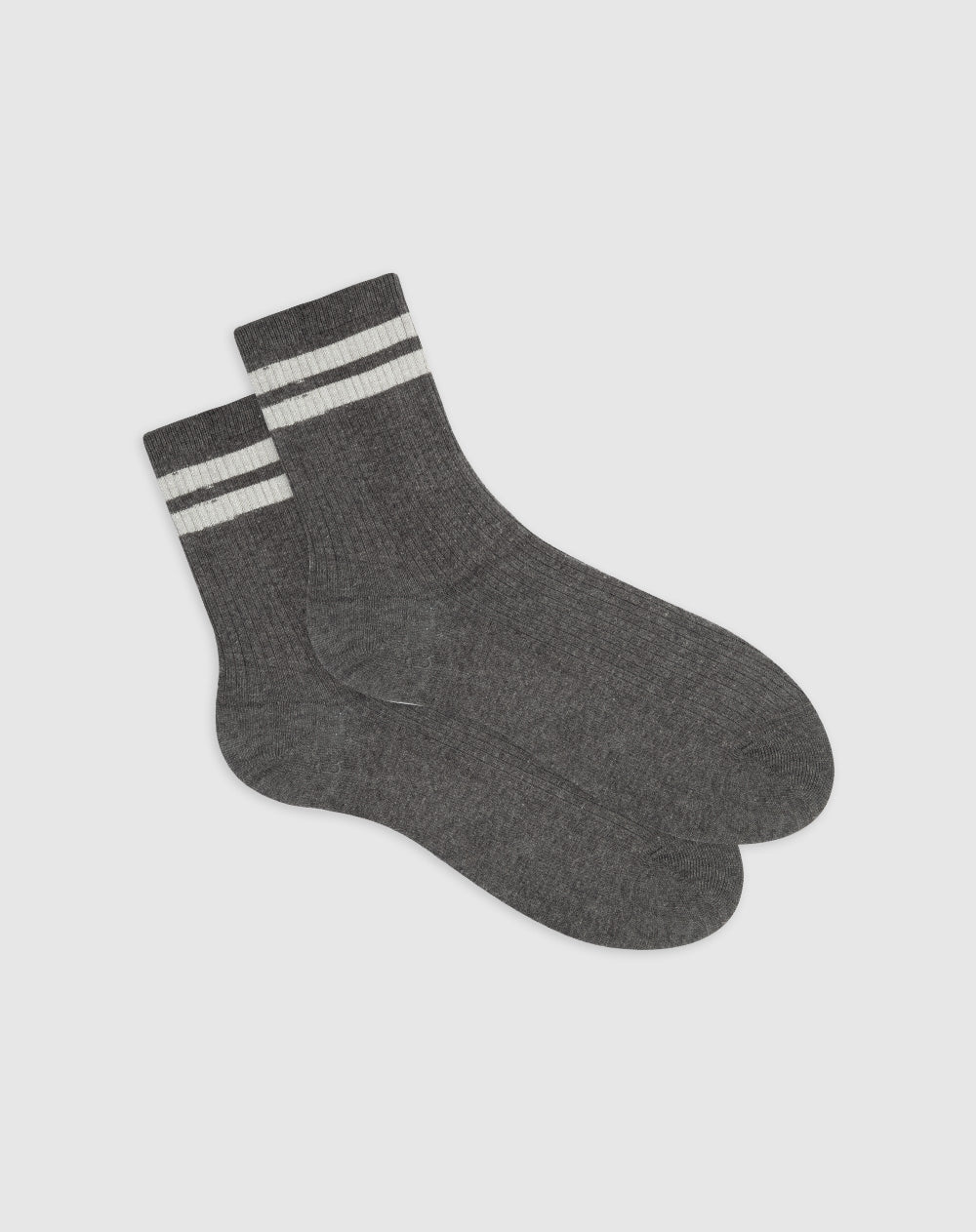 Medias para mujer tobilleras algodón grises oscuras